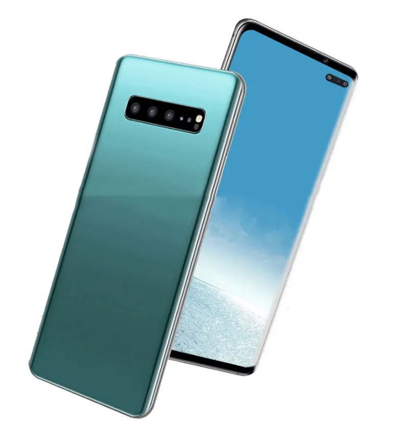 

S10+ Smartphone 2GB+16GB 4 Core Android Finger Face ID FullScreen Dual Camera 4G Smart Mobile Cell Phone Handset Cheap Phone
