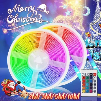 

Christmas Lights 2M 3M 5M 10M Non-waterproof SMD2835 RGB LED Strip Light + 24Keys Remote Control Outdoor Indoor KTV Hotel DC12V