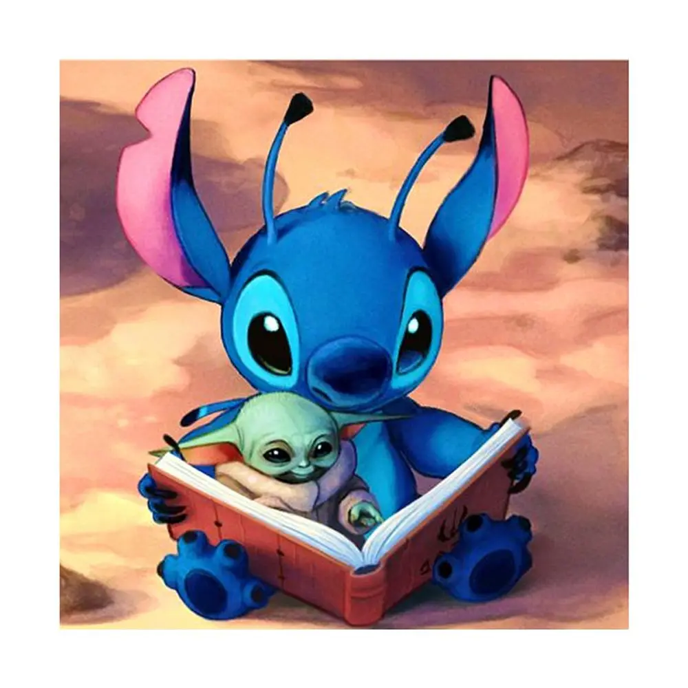 Lilo Stitch Disney Diamond Painting Full Dril Mosaic 5d Diy Diamond Embroidery Home Decor Cross Stitch Kits Diamond Painting Cross Stitch Aliexpress