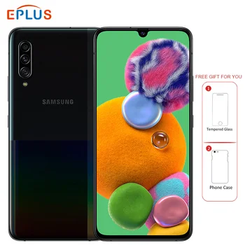 Перейти на Алиэкспресс и купить Мобильный телефон samsung 5G samsung Galaxy A90 Snapdragon 855 8 Гб 128 ГБ A9080 6,7 дюйм48MP с тройной камерой 4500 мАч NFC 5G смартфон