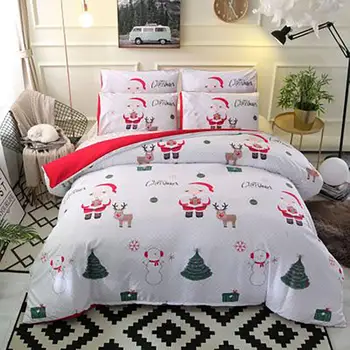 

40 Christmas Happy Santa Happy Gift 3D Bedding Three-Piece Set