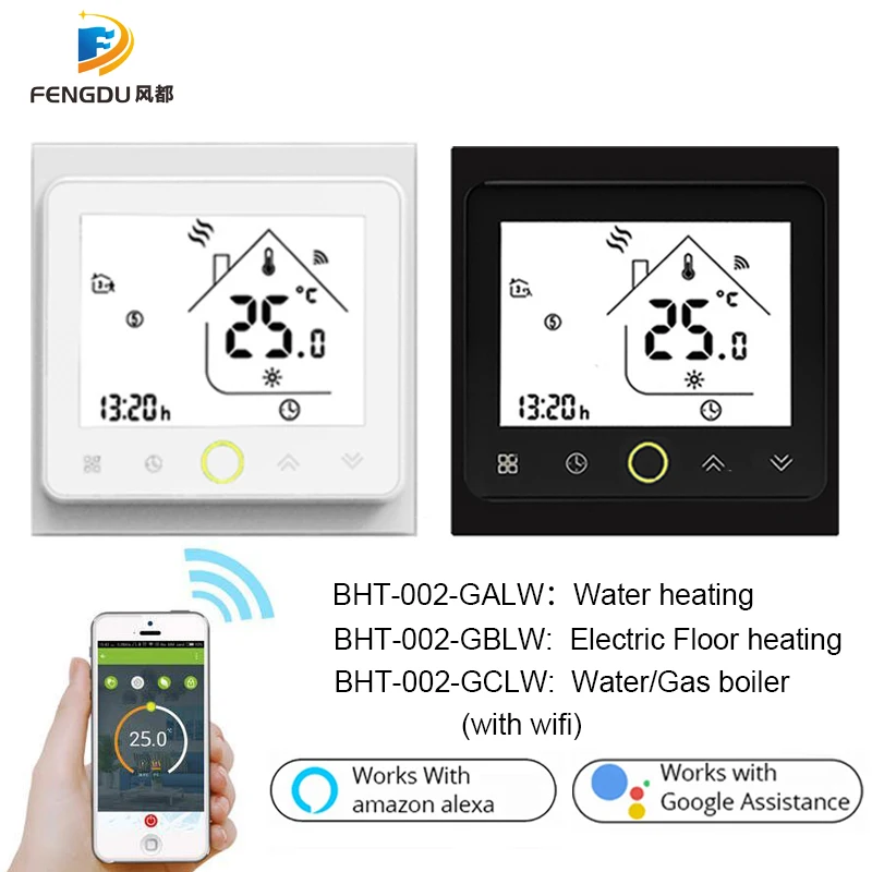 Wifi Intelligente Regolatore Di Temperatura Del Termostato Di Acqua Calda Elettrico Di Riscaldamento A Pavimento Acqua Caldaia A Gas Funziona Con Echo