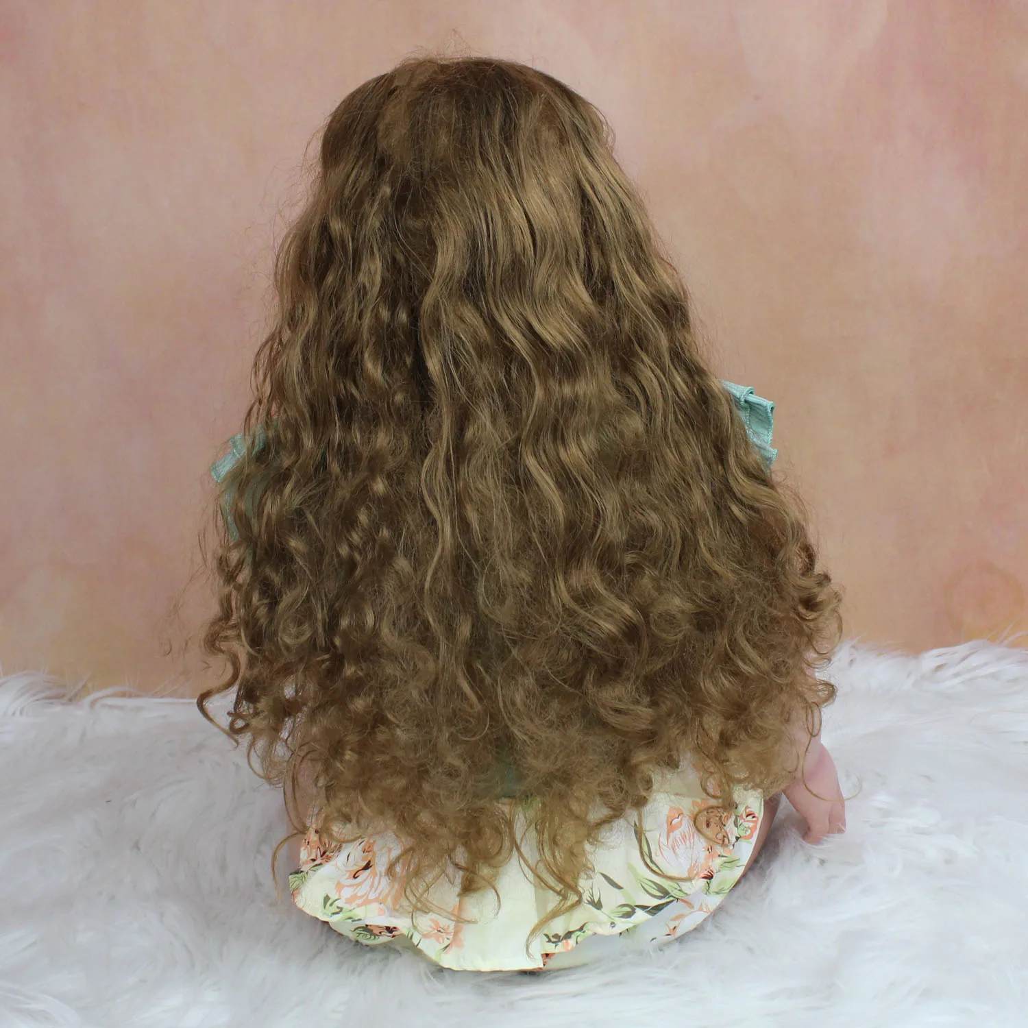 70 CM 3D Paint Skin Soft Silicone Reborn Baby Girl Doll Toy Cloth Body Realistic Long Hair Alin Princess Toddler Dress Up Bebe 5
