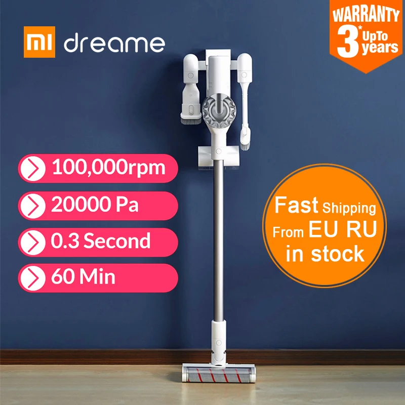 Ручной пылесос Xiaomi Mijia Dreame V9 Pro беспроводной циклонного типа 20000Pa для дома и машины