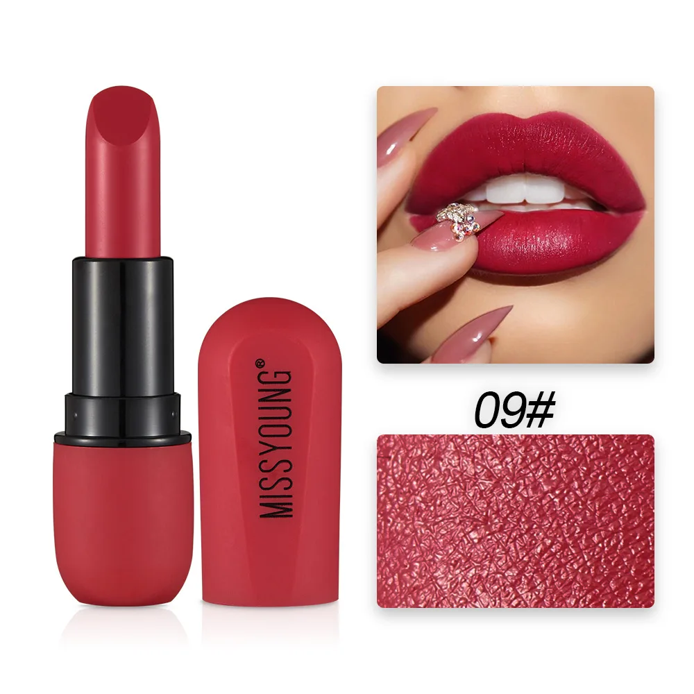 New Fashion Sexy Charming Red Lipstick Matte Waterproof Velvet Lip Stick 12 Colors Pigments Makeup Matte Lipsticks Beauty Lips