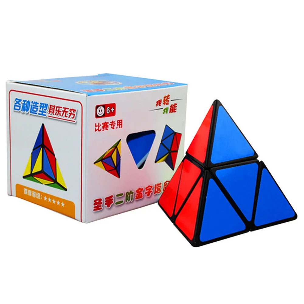 ShengShou 2x2x2 Пирамида безопасный ABS Кубик Рубика для профессионалов ультра-гладкая 2x2 головоломка на скорость кубический интеллект детские игрушки подарок
