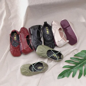 

Girl Leather Shoes Wedding Dress Soft Princess Shoes Baby Spring Summer Shoes Comfortable Children Moccasins Solid Color Loafers