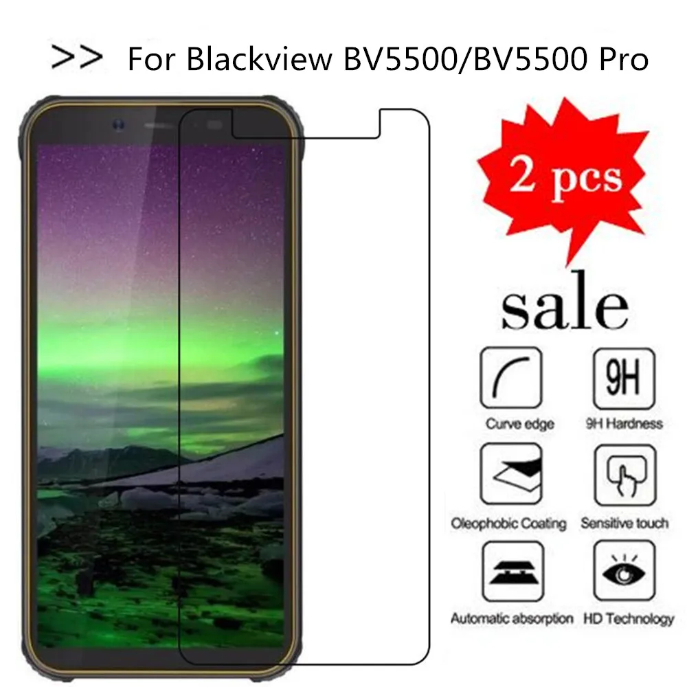 

2PCS Glass For Blackview BV5500 Screen Protector Tempered Glass For Blackview BV5500 Glass Blackview BV5500 Pro Protective Film