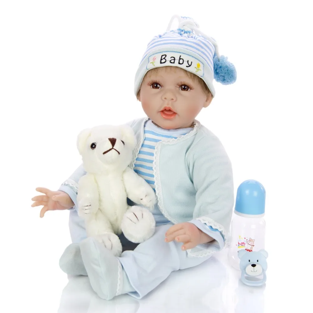 Boneca reborn bebe мальчик Новорожденные куклы 55 см Силиконовые Детские куклы reborn игрушки для детей подарок npkdoll