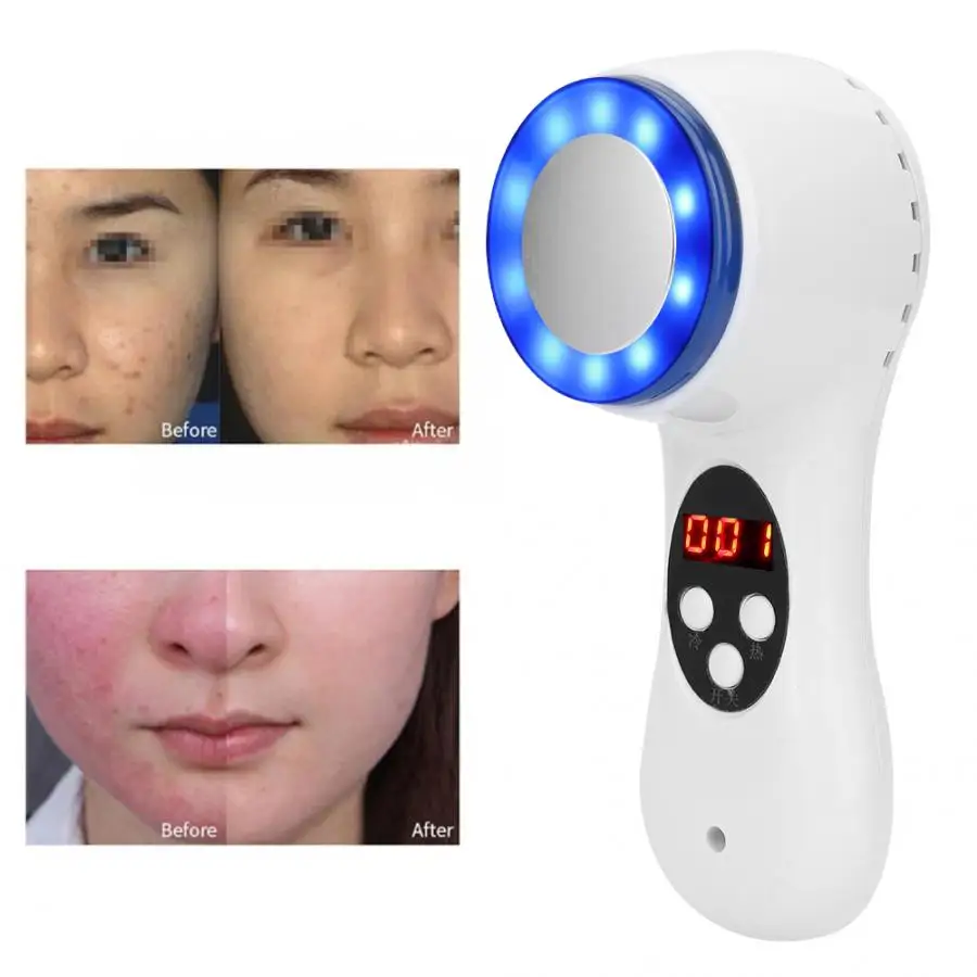 Hair Removal Machine Hot Cold Hammer Blue Light Skin Tighten Shrink Pores Machine US Plug 110-220V Face s