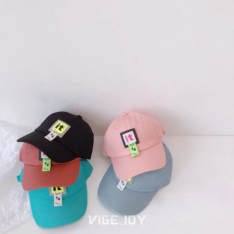 

Детская хлопковая кепка с буквенным принтом, 12 цветов