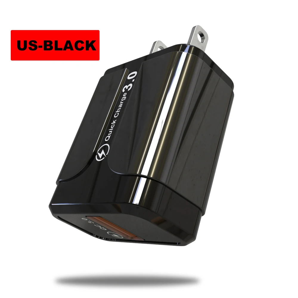 Vanniso 5V 3.1A Быстрая зарядка 3,0 USB зарядное устройство для iPhone X 8 7 Plus samsung S10 настенный адаптер зарядное устройство для мобильного телефона s USB cargador - Тип штекера: US Black