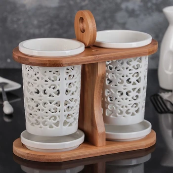 

Set of cutlery stands "Estet", 20x10x15 cm, monogram drawing