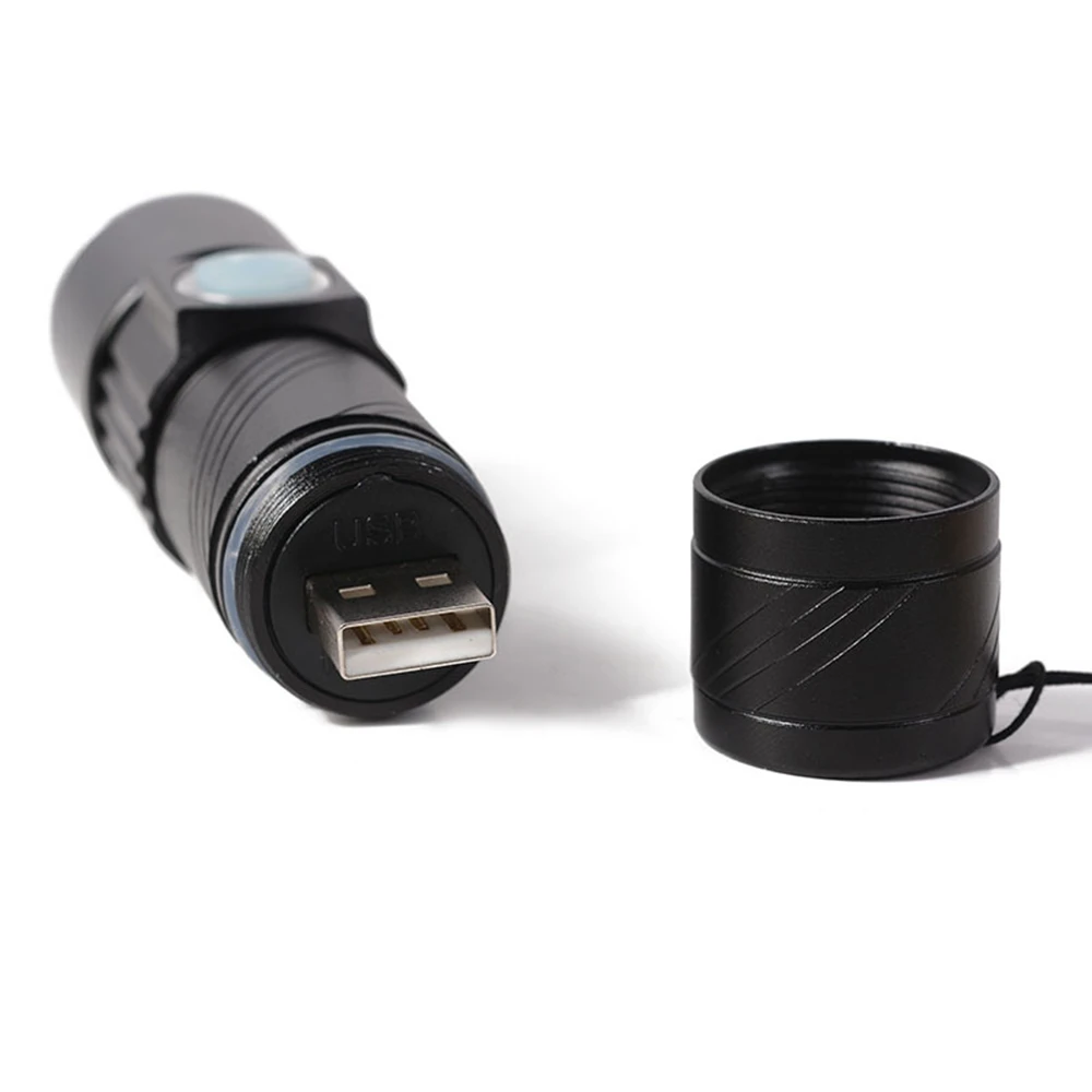 Мини USB светодиодный светильник-вспышка с 3 режимами, мощный светодиодный светильник-вспышка, перезаряжаемый светильник для кемпинга, водонепроницаемый масштабируемый светильник