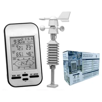 

WS2032 Digital 433mHz Temperature Humidity Rainfall Wind Speed Direction Weather Forecast Wireless Mini WIFI Weather Station