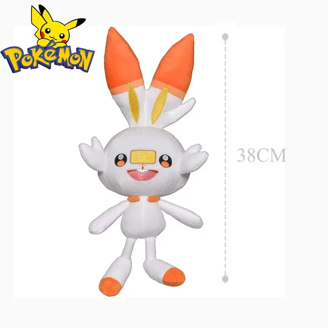 Kawaii Anime Cartoon Pokemon Plush Doll Cute Pokémon Sobble Scorbunny Grookey Soft Stuffed Model Dolls Toys Kids Birthday Gifts