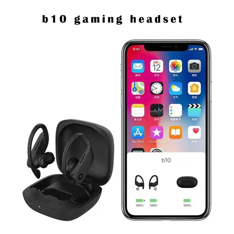 TWS B10 Bluetooth наушники стерео наушники ушные крючки гарнитура спортивные наушники настоящие беспроводные наушники для xiaomi huawei iphone