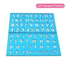 

Plastic Drawing Ruler Alphabet And Number Hollow Template Stencil Learning Tool for Children Students School Office Supplies New