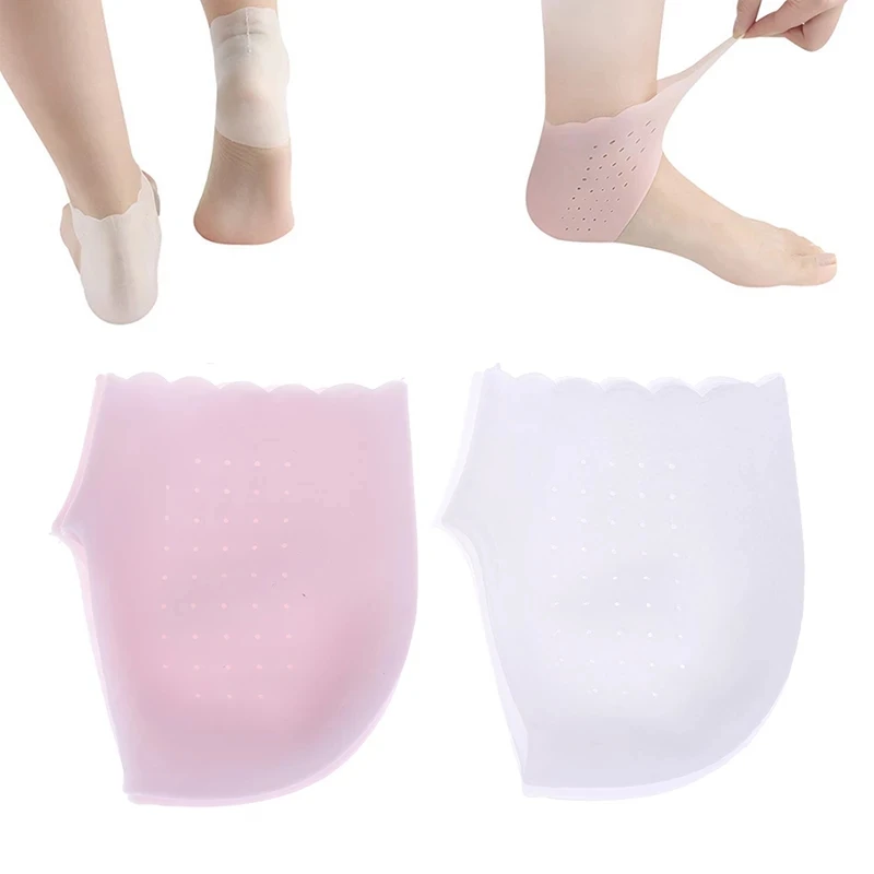 2Pcs Moisturizing Gel Heel Thin Socks Silicone Feet Care Socks with Hole Cracked Foot Skin Care Protectors Foot Care Tool