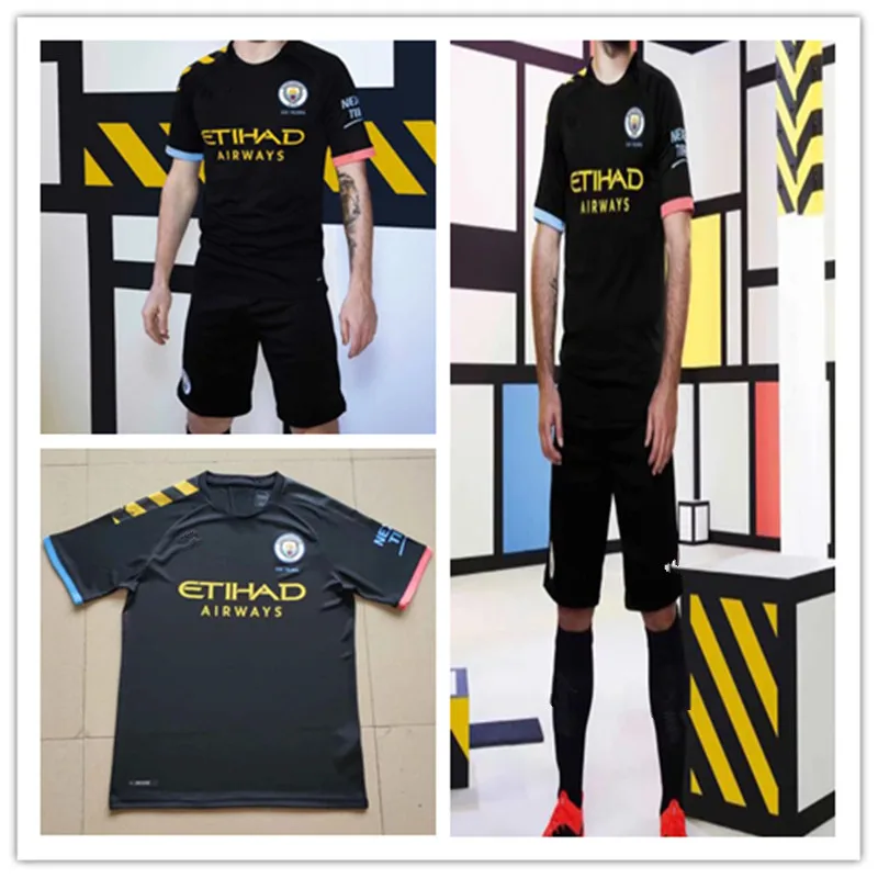 Футбольная Футболка с изображением Иисуса Де Брюйне Кун агеро Бернардо Сане Сильва для взрослых 19/20 футболка с изображением Манчестера