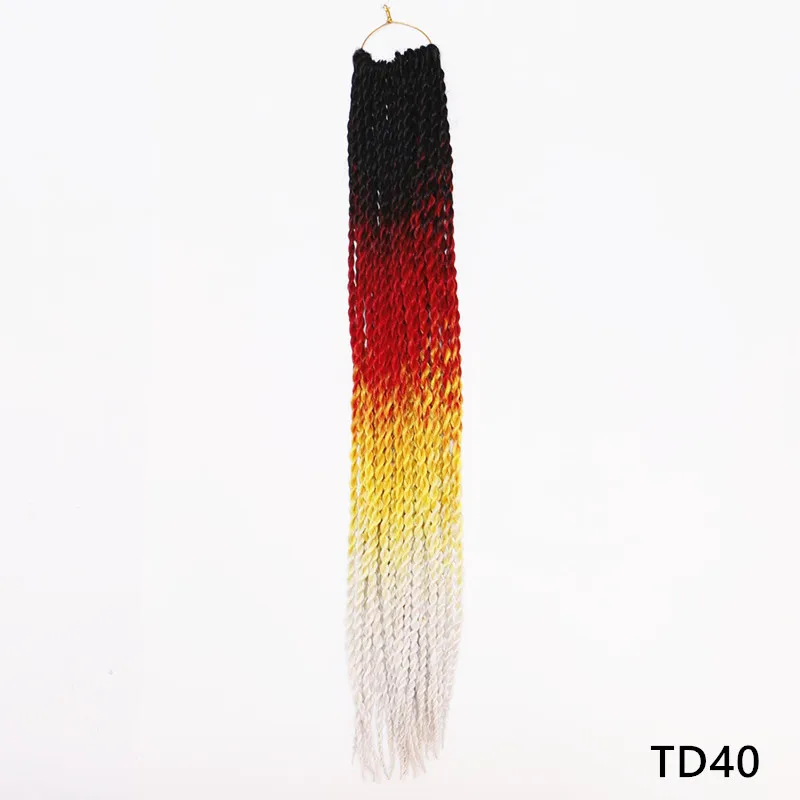 TD40 Fashion DIY Gradient Braided Hair Headwear Dreadlocks Women Synthetic Fiber Braiding Wig - Цвет: TD40