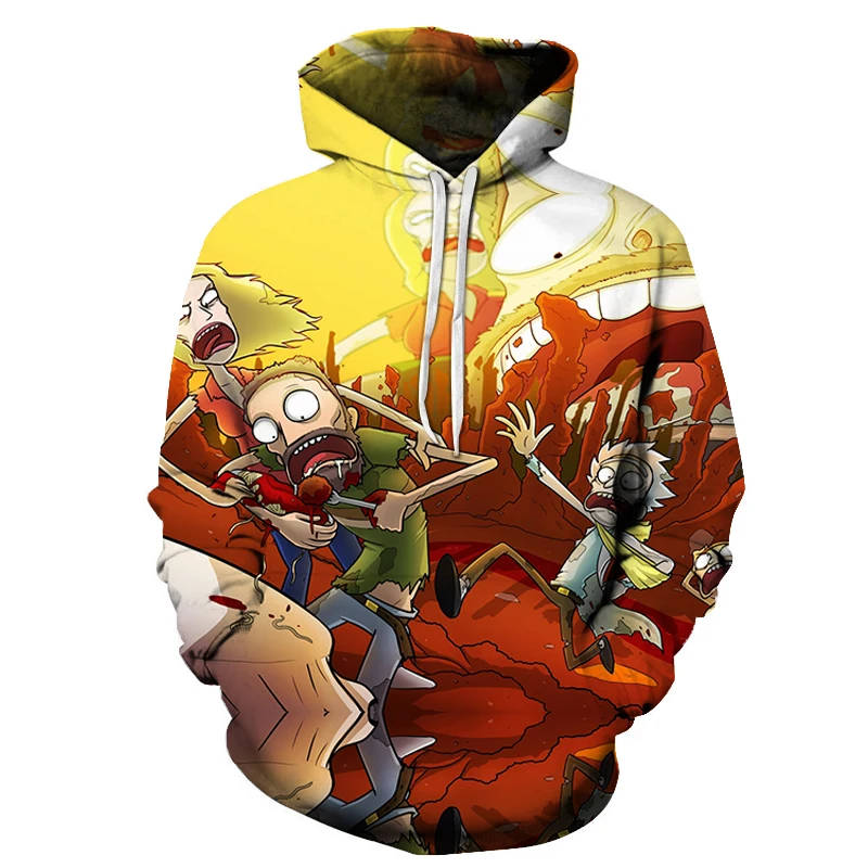 Лидер продаж Rick And Morty мужская толстовка с принтом женский осенний спортивный костюм с длинными рукавами для мужчин дизайн персонажа уличная мужская одежда - Цвет: LMS887(Asian Size)