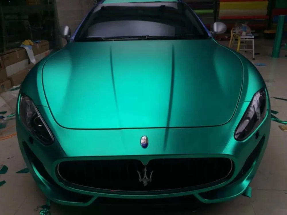 satin Matte Chrome tiffany vinyl mint  metallic car wrapping kmpf ice (1)