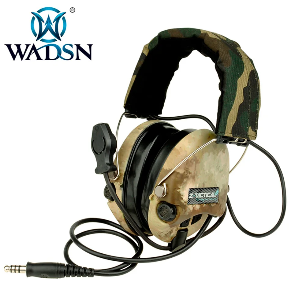 

WADSN Sordin Tactical Headset Anti-noise Earphones 7.0 Military Standard Plug Hunting Airsoft Headphones WZ111 Softail Headsets