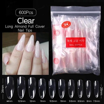 

LEMOOC Quick Building Tips Clear White Natural Nail Forms Nail Tips Finger Extension Nail Art Display Practice Tool