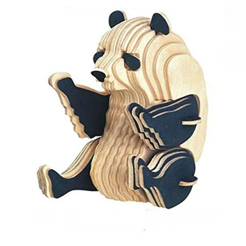 

Wooden Animal Panda Model From Miniature 3D Puzzle Panda Woodworking Construction Kit 3Types