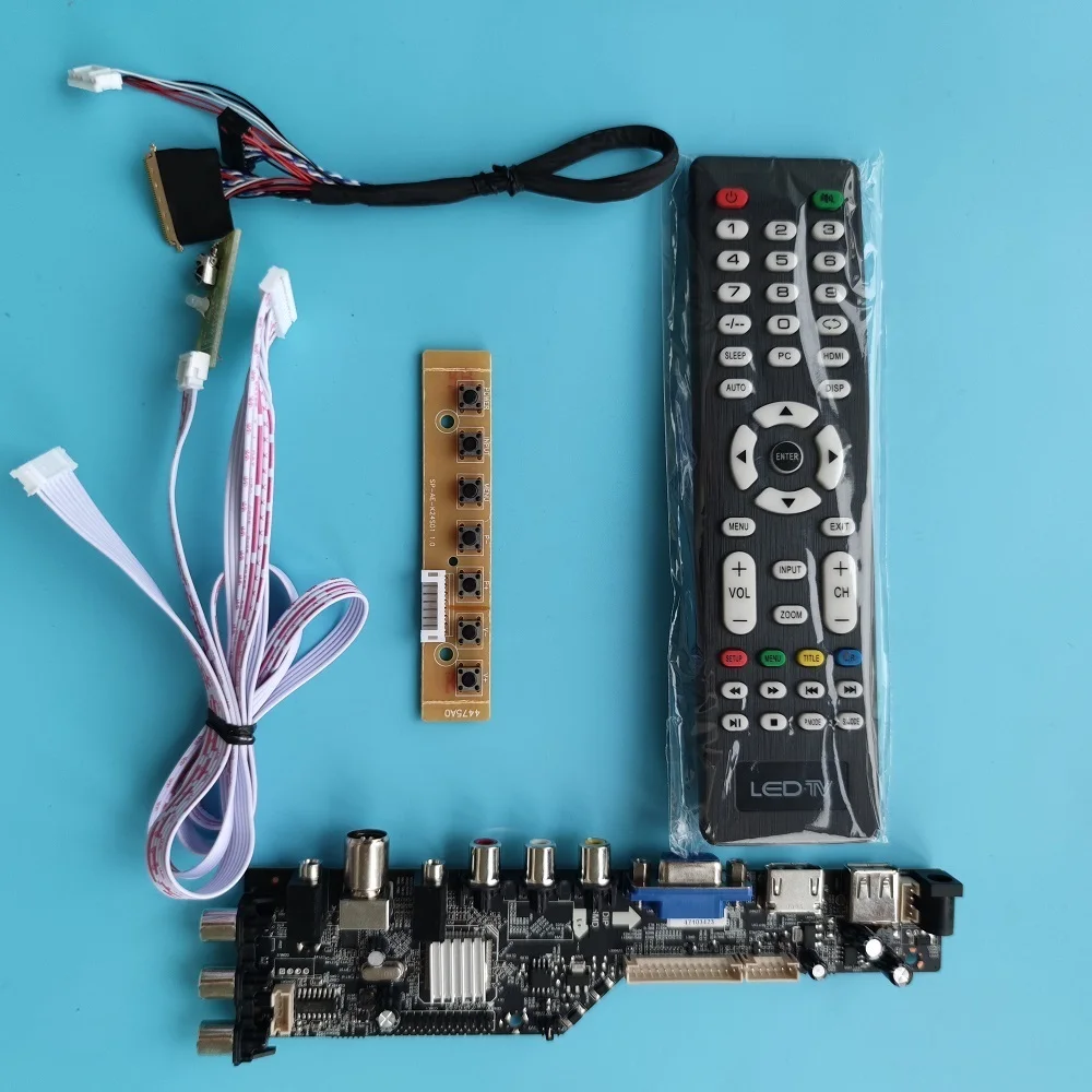

Комплект для LTN121AT07-L01 VGA светодиодный совместимому с HDMI цифровой W светодиодный 40pin Сигнальная плата контроллера ТВ Дифференциальная Сигнализация пониженного напряжения USB AV DVB-T дистанционного 1280X800