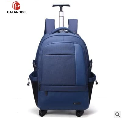 blue travel bag Мужская Дорожная сумка на колесиках, чемодан на колесиках, рюкзаки на колесиках для деловых поездок, сумка на колесиках, чемодан - Цвет: blue travel bag