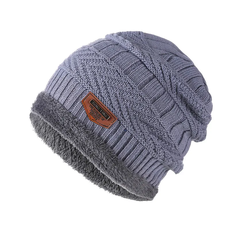 Модные Вязаные Черные Лыжные шапки, Толстая теплая шапка, шапка Skullie Beanie, мягкие вязаные шапочки, хлопковые мужские шапки унисекс на зиму и осень