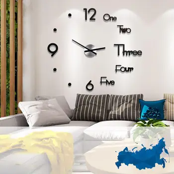 

Large Digital 3D Wall Clocks Home Decor Modern Design DIY Wall Horloge Wall Decorations Living Room Quartz Needle Nordic Clock