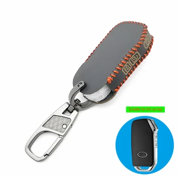 

3 Buttons Smart 100% Leather Car Key Case Cover Bag Keychain for Kia 2018 2019 Sportage R Stinger Remote Sorento Cerato