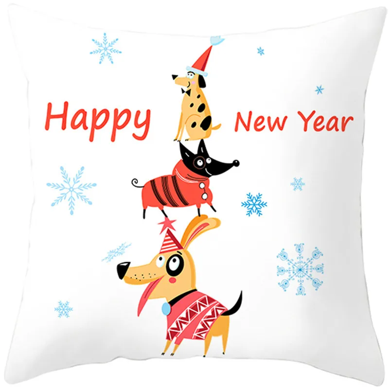 Fuwatacchi Рождественский день наволочка с изображением оленя животные бросок наволочка для дома диванные декоративные подушки крышка 45*45 см
