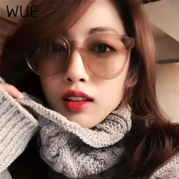 

WUE Luxury HD Polarized Women Sunglasses Fashion Round Ladies Vintage Brand Design cat eye woman Female Sun Glasses oculos
