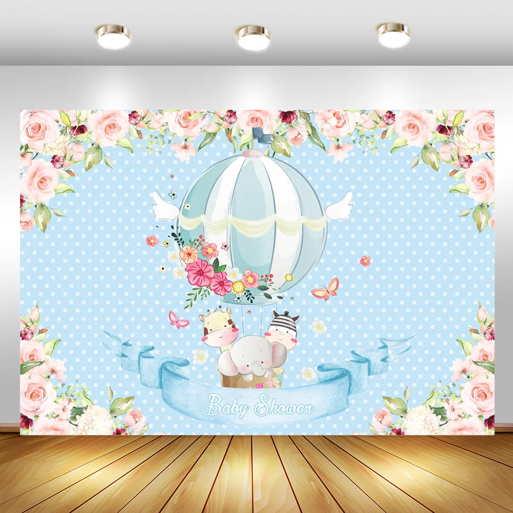 elephant hot air balloon baby shower