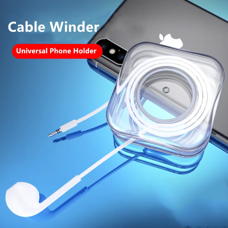

Universal Car Phone Holder Mobile Phone Stand Nano Rubber Multi-function Phone Mount For Wall Cable Winder Cord Organizer