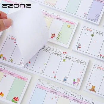 

EZONE Weekly Plan Memo Pad Office Meeting Memo Student Diary Plan Book Self-adhesive Sticky Notes School Office Stationery New