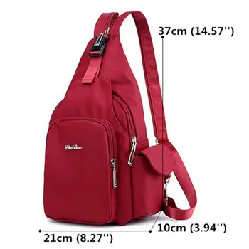 

Women Sling Shoulder Bag Travel Crossbody School Book Waterproof Nylon Backpack