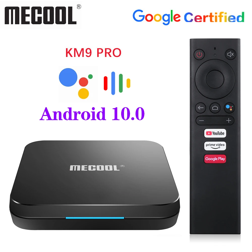 Caixa de tv Google Certificou Androidtv Mecool Km3 Atv 4gb 64 Km9 Pro Android 10 9.0 Amlogic S905x2 4k Wifi Duplo Bt4.0 10.0 - Image 2