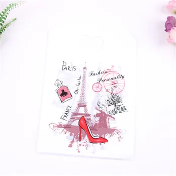 

2020 Wholesale 50psc/lot Luxury Fashion 13*21cm Plastic Clothing Wrapping Gift Bags