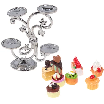 

1/12 Dollhouse Miniature Food Groceries Supplies Fruit Stand & Delicious Cakes Diy Kitchen Toys for Baby Kids