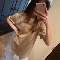 Alien Kitty 2021 nowy lato T koszula kobiety miękkie darmowa luźne gorąca sprzedaż stałe świeże na co dzień naturalny krótki, w stylu Basic koszule 4 kolory 5