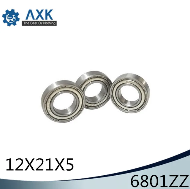 6801ZZ Bearing 12*21*5 mm ( 10 PCS ) ABEC-1 Metric Slim Thin Section 61801Z 6801 Z ZZ Ball Bearings 6801Z