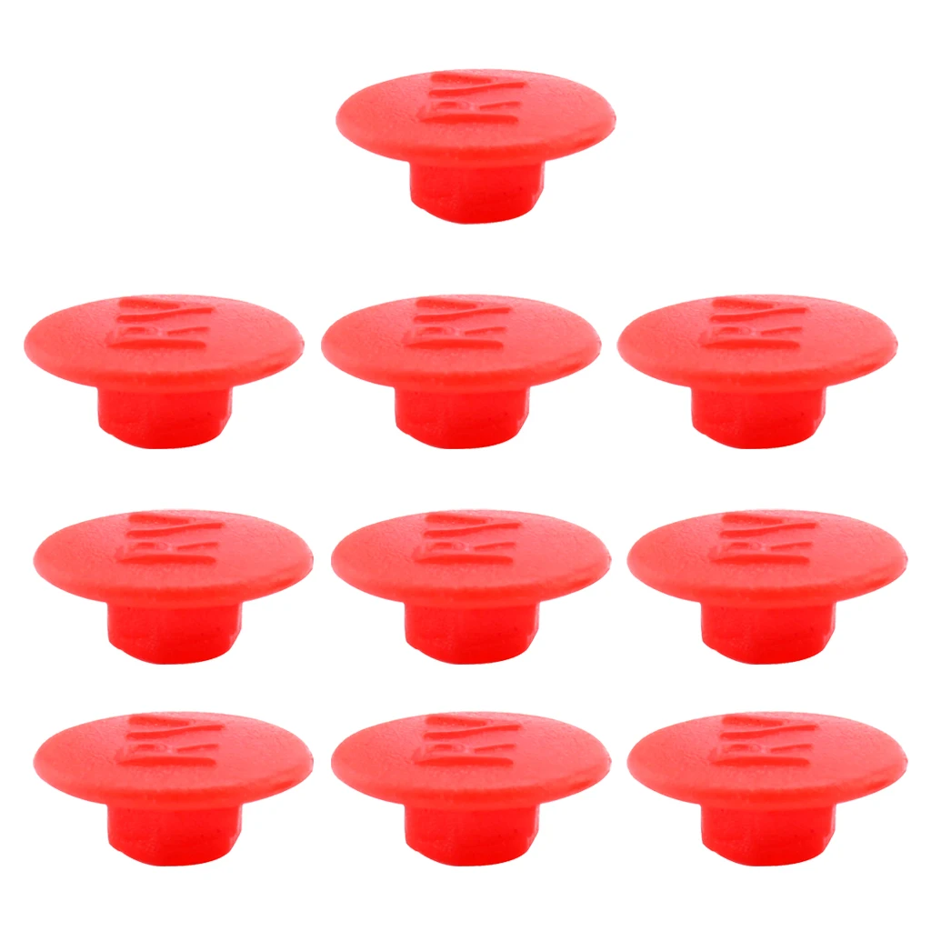 10 Pieces Bike Bicycle Headset Hex Socket Allen Bolt Screw Nut Head Cover Cap M5, 10mm Diameter, 4 Colors for Choose