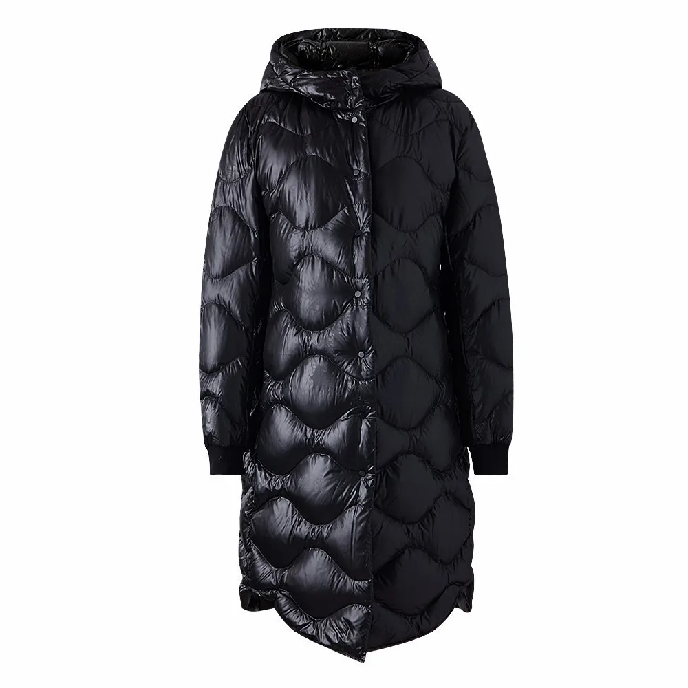 Metersbonwe, зимнее женское длинное пуховое пальто, модная женская куртка, теплое 90% белое пуховое пальто с капюшоном