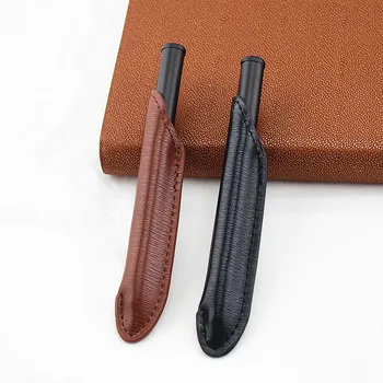 

High Quality Leather bag Metal Roller Pen Luxury Ballpoint Pens 0.5mm Black ink For Business Writing Office School Supplies