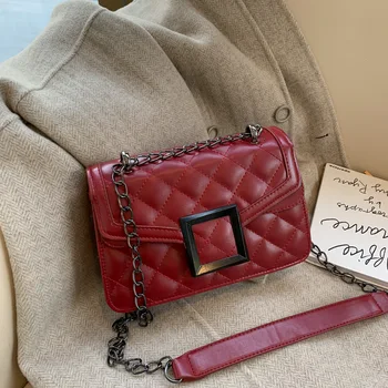 

Lingge small square bag 2020 new bag female single shoulder messenger chain female bag Korean small bag